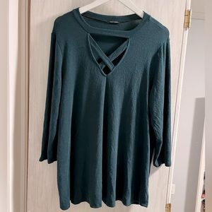 Dark Green Top Sz 2x